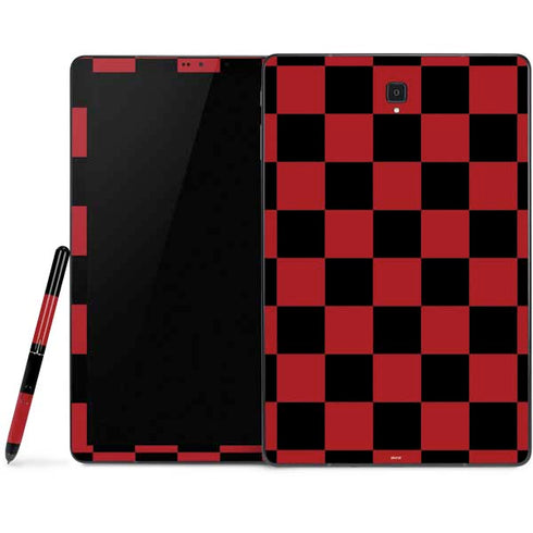 Red and Black Checkerboard Samsung Galaxy Tab Skin
