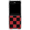 Red and Black Checkerboard Galaxy Z Flip5 5G Clear Case