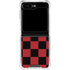 Red and Black Checkerboard Galaxy Z Flip5 5G Clear Case