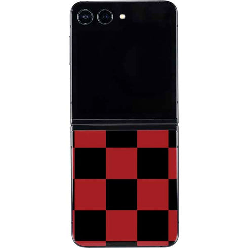 Red and Black Checkerboard Galaxy Z Flip5 5G Skin