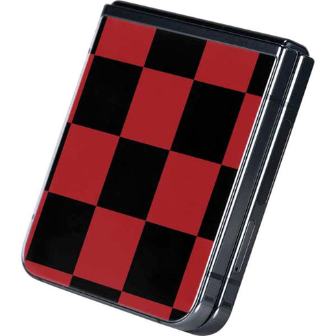 Red and Black Checkerboard Galaxy Z Flip5 5G Skin