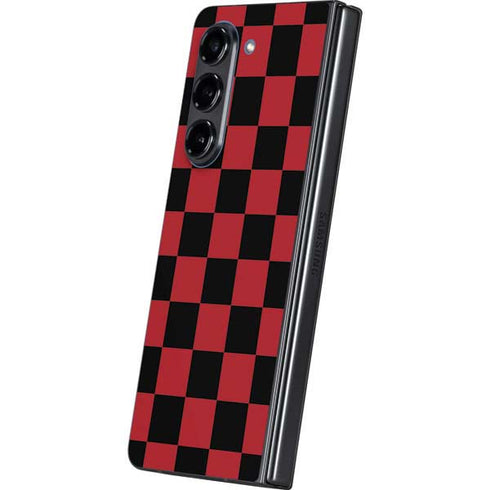 Red and Black Checkerboard Galaxy Z Fold5 5G Skin