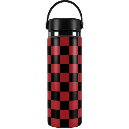 Red and Black Checkerboard Hydro Flask 20oz Wide Mouth Skin