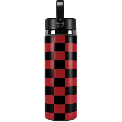 Red and Black Checkerboard Hydro Flask 20oz Wide Mouth Skin