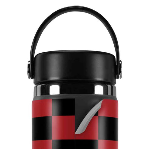 Red and Black Checkerboard Hydro Flask 20oz Wide Mouth Skin