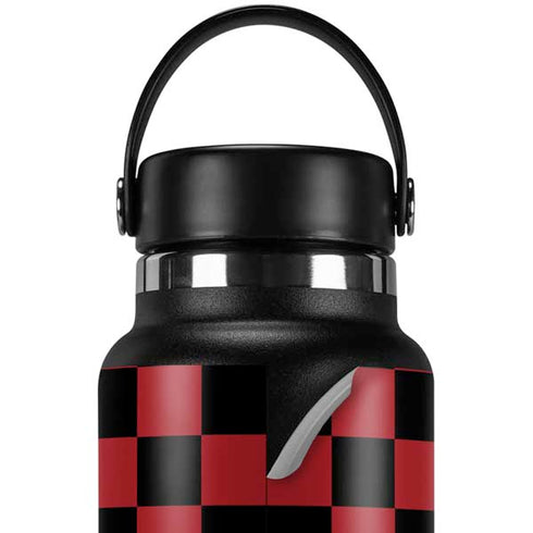 Red and Black Checkerboard Hydro Flask 32oz Wide Mouth Skin