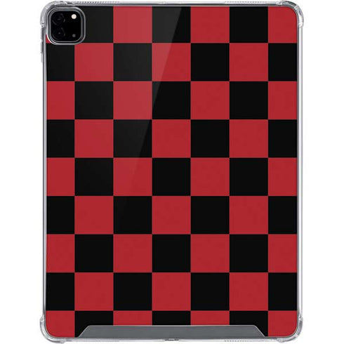 Red and Black Checkerboard iPad Pro 12.9in (2020) Clear Case