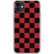Red and Black Checkerboard iPhone 11 Clear Case