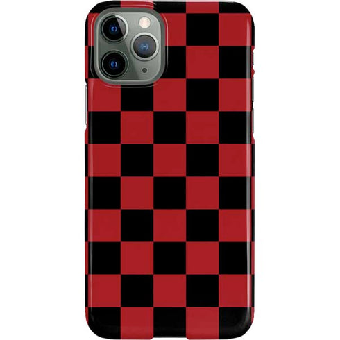Red and Black Checkerboard iPhone 11 Pro Lite Case
