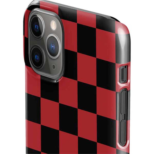 Red and Black Checkerboard iPhone 11 Pro Lite Case
