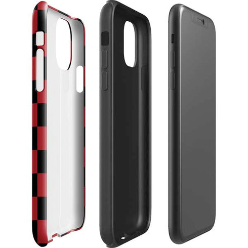 Red and Black Checkerboard iPhone 11 Pro Max Impact Case