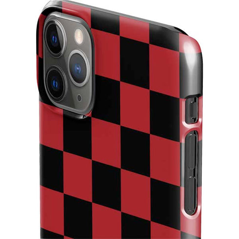 Red and Black Checkerboard iPhone 11 Pro Max Lite Case