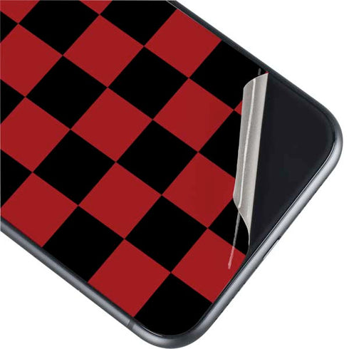 Red and Black Checkerboard iPhone 11 Skin