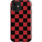 Red and Black Checkerboard iPhone 12 Impact Case