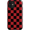 Red and Black Checkerboard iPhone 12 Mini Impact Case