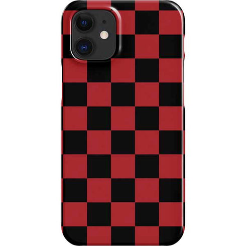 Red and Black Checkerboard iPhone 12 Mini Lite Case