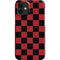 Red and Black Checkerboard iPhone 12 Mini Lite Case