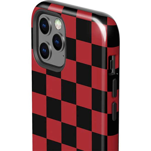 Red and Black Checkerboard iPhone 12 Pro Impact Case