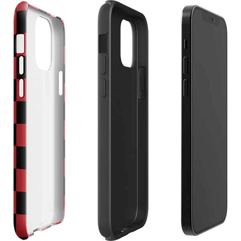Red and Black Checkerboard iPhone 12 Pro Impact Case