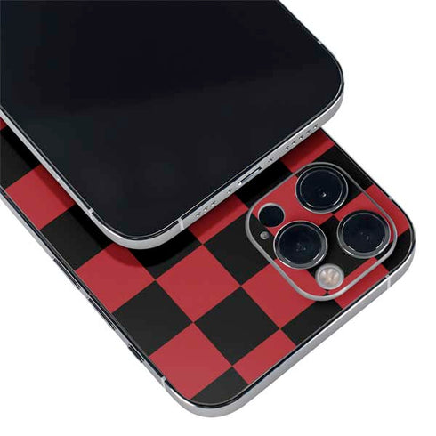 Red and Black Checkerboard iPhone 12 Pro Max Skin