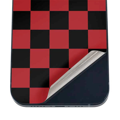 Red and Black Checkerboard iPhone 12 Skin