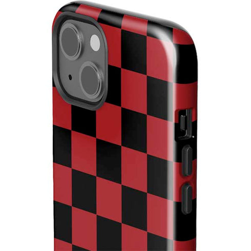 Red and Black Checkerboard iPhone 13 Impact Case