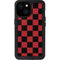 Red and Black Checkerboard iPhone 13 Mini Waterproof Case