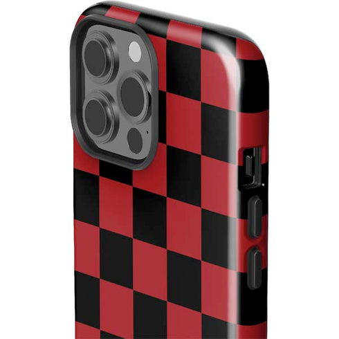 Red and Black Checkerboard iPhone 13 Pro Max Impact Case
