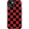 Red and Black Checkerboard iPhone 14 Plus Impact Case