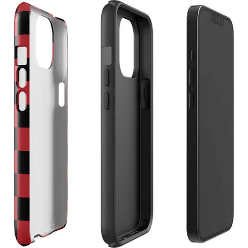 Red and Black Checkerboard iPhone 15 Plus Impact Case