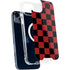 Red and Black Checkerboard iPhone 14 Plus MagSafe Case