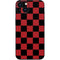Red and Black Checkerboard iPhone 14 Plus Skin