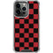 Red and Black Checkerboard iPhone 15 Pro Clear Case