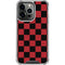 Red and Black Checkerboard iPhone 15 Pro Clear Case