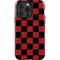 Red and Black Checkerboard iPhone 14 Pro Impact Case