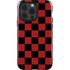 Red and Black Checkerboard iPhone 15 Pro Impact Case