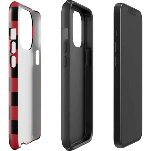 Red and Black Checkerboard iPhone 14 Pro Impact Case