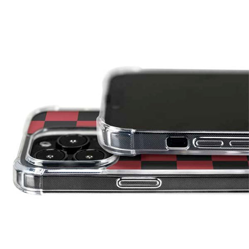 Red and Black Checkerboard iPhone 15 Pro MagSafe Case
