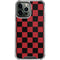 Red and Black Checkerboard iPhone 14 Pro Max Clear Case