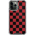 Red and Black Checkerboard iPhone 14 Pro Max Clear Case