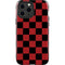Red and Black Checkerboard iPhone 15 Pro Max Impact Case