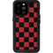 Red and Black Checkerboard iPhone 14 Pro Max Waterproof Case