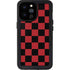 Red and Black Checkerboard iPhone 14 Pro Max Waterproof Case
