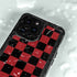 Red and Black Checkerboard iPhone 14 Pro Max Waterproof Case