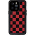 Red and Black Checkerboard iPhone 14 Pro Waterproof Case