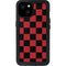 Red and Black Checkerboard iPhone 15 Plus Waterproof Case