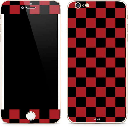 Red and Black Checkerboard iPhone 6/6s Plus Skin
