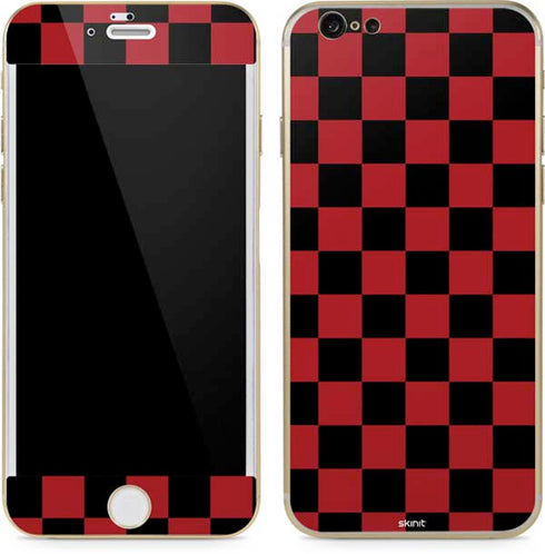 Red and Black Checkerboard iPhone 6/6s Skin
