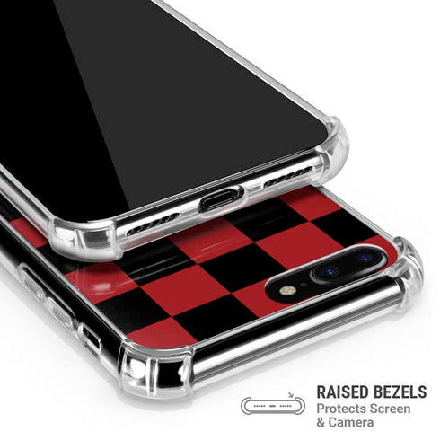 Red and Black Checkerboard iPhone 7/8 Plus Clear Case