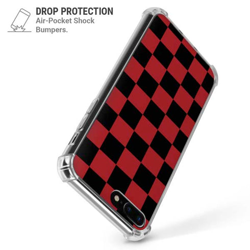 Red and Black Checkerboard iPhone 7/8 Plus Clear Case